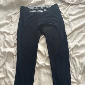 Palm Angels Black Logo Leggings